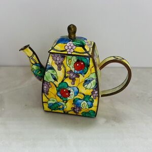 Authentic Kelvin Chen Ladybug Grape Teapot No.1674 | Taiwan Cloisonné Enamel